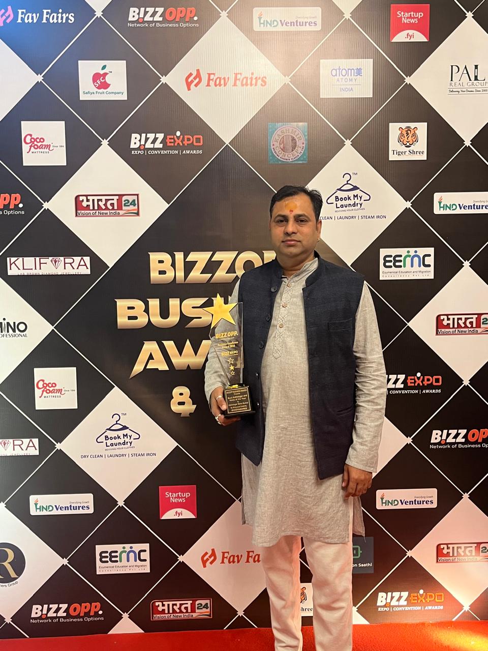 BizzOpp Awards Stage Recognition certificate